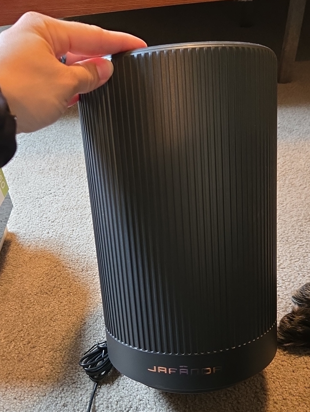 JAFANDA Black Vertical Ribbed Air Purifier